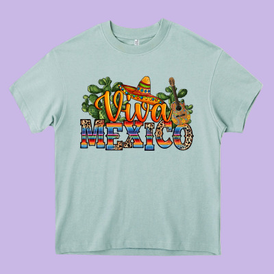 Viva Mexico Heavy Core Tee Designed By Ranaportraitstore