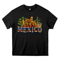 Black viva mexico Heavy Core Tee - RanaPortraitStore