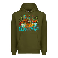 Army Green fall pumpkin art Premium Hoodie - CowhideDigitalArt