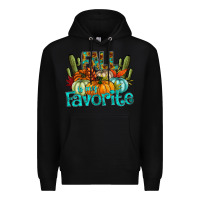 Black fall pumpkin art Premium Hoodie - CowhideDigitalArt