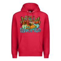 Cardinal fall pumpkin art Premium Hoodie - CowhideDigitalArt