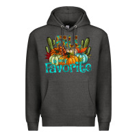 Charcoal Heather fall pumpkin art Premium Hoodie - CowhideDigitalArt