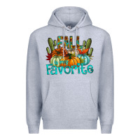 Heather Grey fall pumpkin art Premium Hoodie - CowhideDigitalArt