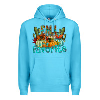 Ocean Blue fall pumpkin art Premium Hoodie - CowhideDigitalArt