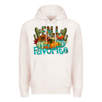 Pale Pink fall pumpkin art Premium Hoodie - CowhideDigitalArt