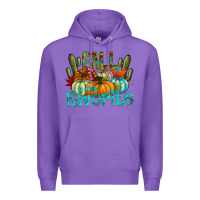 Purple fall pumpkin art Premium Hoodie - CowhideDigitalArt