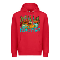 Red fall pumpkin art Premium Hoodie - CowhideDigitalArt