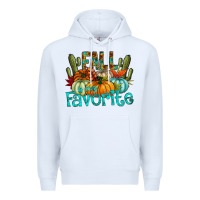 White fall pumpkin art Premium Hoodie - CowhideDigitalArt