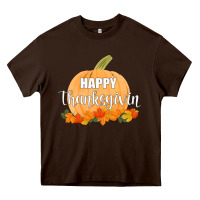 Chocolate Brown Happy Thanksgiving Heavy Core Tee - Bettercallsaul