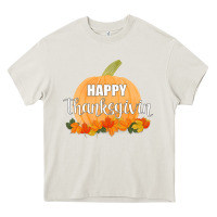 Cream Happy Thanksgiving Heavy Core Tee - Bettercallsaul