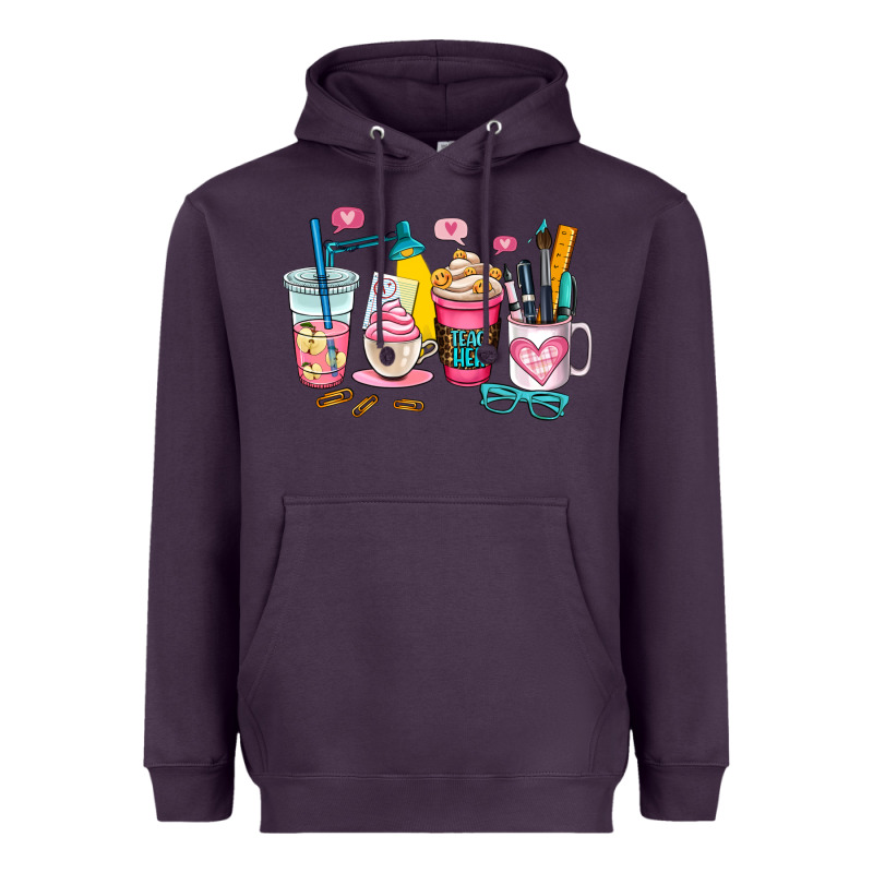 Teacher Coffee Cup Heavyweight Hoodie by AdoDesignShop | Teevron