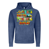 Vintage Denim Fiesta siesta tequila repeat Vintage Hoodie - FaDigitalArtStudio