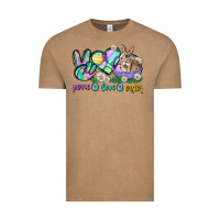 Vintage Coffee Peace love Easter Day Vintage Tee - CowGirlArtShop