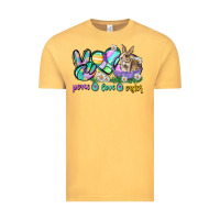 Vintage Mustard Peace love Easter Day Vintage Tee - CowGirlArtShop