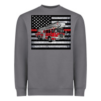 Storm thin red line American flag fire truck Heavyweight Sweatshirt - Artiststas