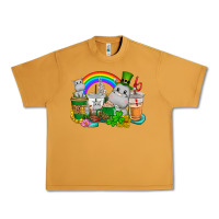 Peanut Butter St. Patrick's Hippopotamus coffee cups Urban Heavy Tee - CowGirlArtShop
