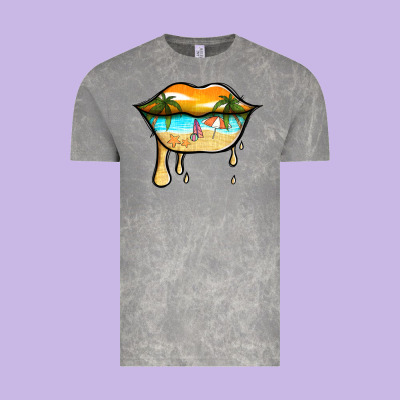Beach Lips Vintage Tee Designed By Jasminsmagicworld