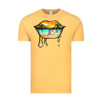 Vintage Mustard beach lips Vintage Tee - Jasminsmagicworld