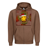 Chestnut Christmas smiley face Zipper Hoodie - BarkalooDesign