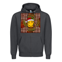 Smoke Christmas smiley face Zipper Hoodie - BarkalooDesign