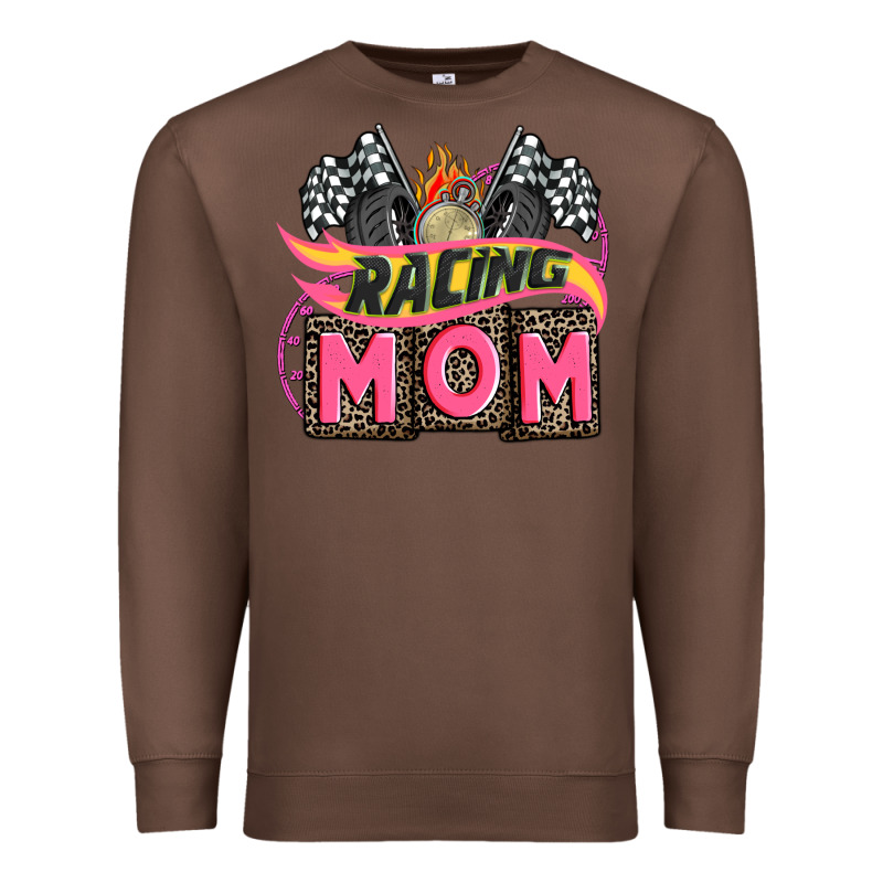 Racing Mom With Racing Oto Equipment Premium Sweatshirt by AdoDesignShop | Teevron