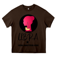 Chocolate Brown Libra Zodiac Sign Horoscope Birth Gift Girl Heavy Core Tee - Bettercallsaul