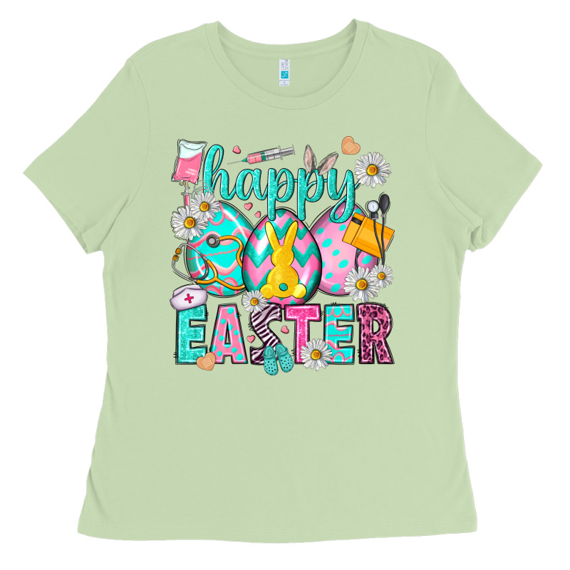 Happy Easter Egg Nurse Ladies Tee by HowdyJamesFarm | Teevron