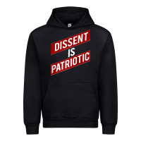 Black DISSENT IS PATRIOTIC Political Meme Raglan Baseball Tee Urban Hoodie - maiPhamDesign