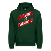 Forest Green DISSENT IS PATRIOTIC Political Meme Raglan Baseball Tee Urban Hoodie - maiPhamDesign