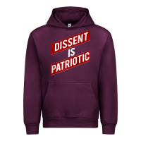 Mauve Wine DISSENT IS PATRIOTIC Political Meme Raglan Baseball Tee Urban Hoodie - maiPhamDesign