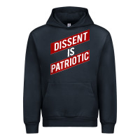 Navy DISSENT IS PATRIOTIC Political Meme Raglan Baseball Tee Urban Hoodie - maiPhamDesign
