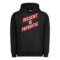 Pigment Black DISSENT IS PATRIOTIC Political Meme Raglan Baseball Tee Urban Hoodie - maiPhamDesign