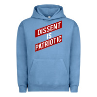 Pigment Pebble Blue DISSENT IS PATRIOTIC Political Meme Raglan Baseball Tee Urban Hoodie - maiPhamDesign