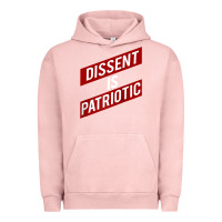 Pigment Salmon DISSENT IS PATRIOTIC Political Meme Raglan Baseball Tee Urban Hoodie - maiPhamDesign