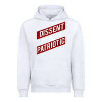 White DISSENT IS PATRIOTIC Political Meme Raglan Baseball Tee Urban Hoodie - maiPhamDesign