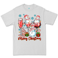 Dove Grey merry christmas wine glasses Premium Tee - texasbilliewilder