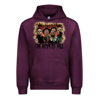 Mauve Wine the boys of fall leopard pattern bleached halloween murder t shirt Urban Hoodie - maiPhamDesign