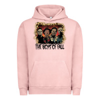 Pigment Salmon the boys of fall leopard pattern bleached halloween murder t shirt Urban Hoodie - maiPhamDesign