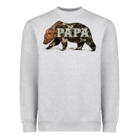 Heather Grey bear papa Heavyweight Sweatshirt - Artiststas