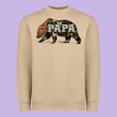 Bear Papa Heavyweight Sweatshirt Designed By Artiststas