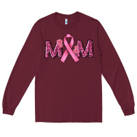 Burgundy cancer ribbon mom Long Sleeve Tee - RanaPortraitStore