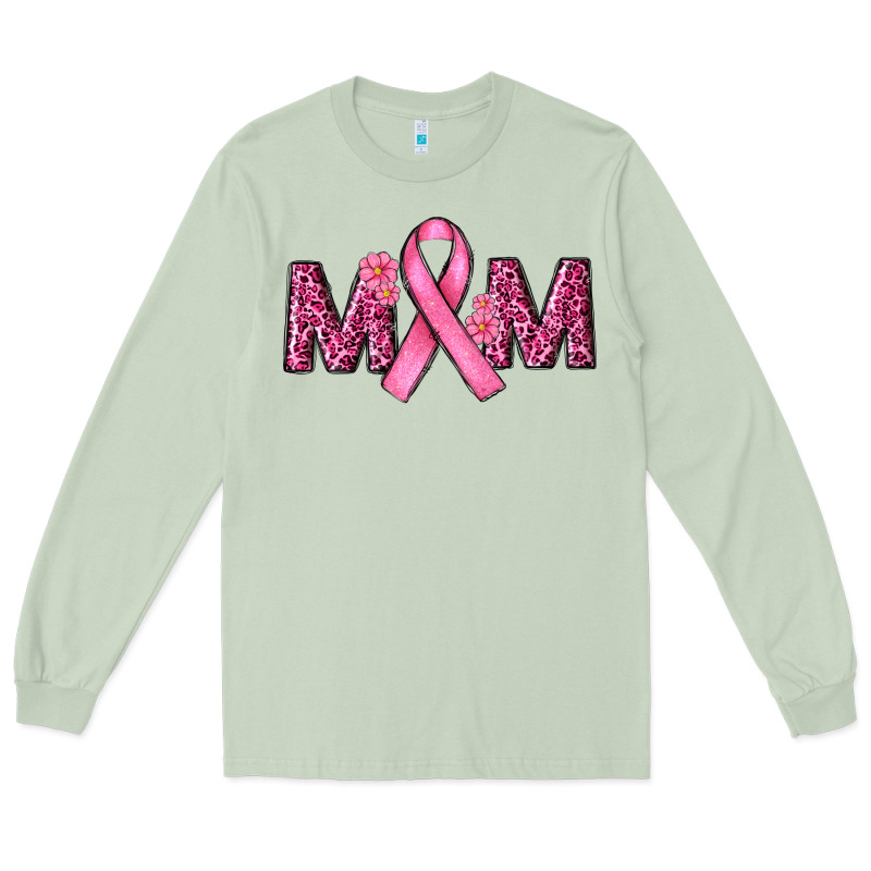 Cancer Ribbon Mom Long Sleeve Tee by RanaPortraitStore | Teevron