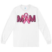 White cancer ribbon mom Long Sleeve Tee - RanaPortraitStore