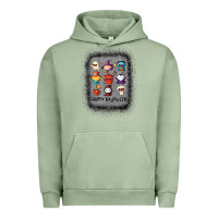 Pigment Oil Green halloween funny set ghost mummy witch vampire and pumpkin t shirt Urban Hoodie - maiPhamDesign