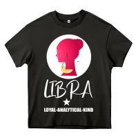 Libra Zodiac Sign Horoscope Birth Gift Girl Heavy Core Tee | Teevron