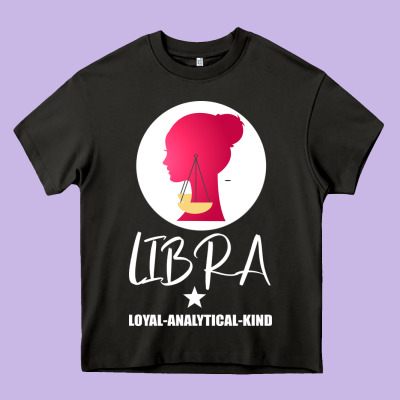 Libra Zodiac Sign Horoscope Birth Gift Girl Heavy Core Tee Designed By Bettercallsaul