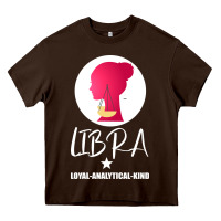 Chocolate Brown Libra Zodiac Sign Horoscope Birth Gift Girl Heavy Core Tee - Bettercallsaul