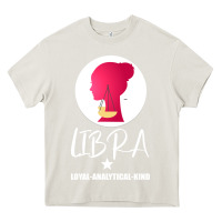 Cream Libra Zodiac Sign Horoscope Birth Gift Girl Heavy Core Tee - Bettercallsaul