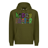 Army Green Happy Easter Premium Hoodie - CowhideDigitalArt