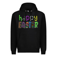 Black Happy Easter Premium Hoodie - CowhideDigitalArt